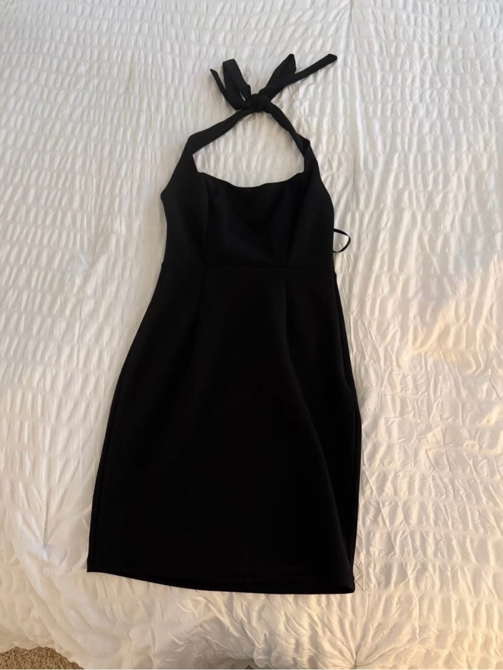 Hello Molly Black Halter Mini Dress